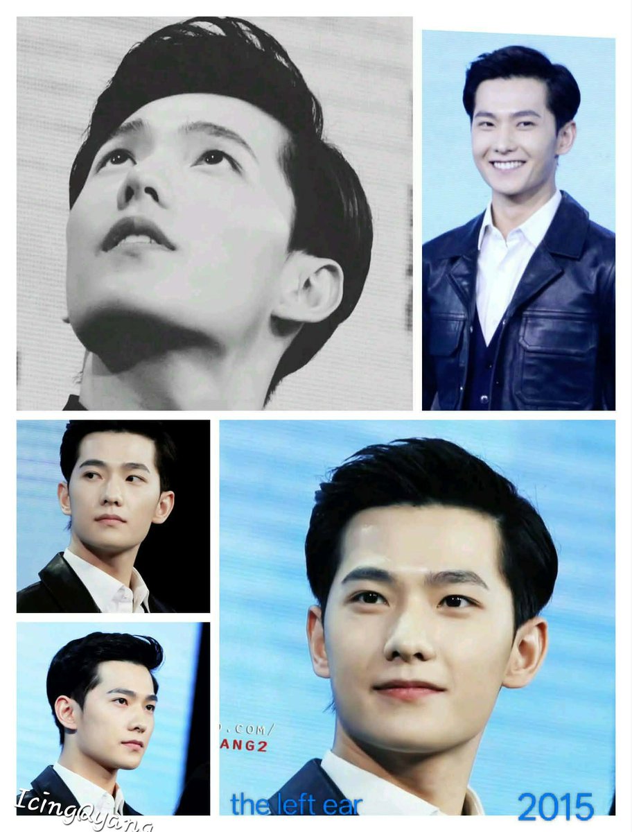 icingquinyang2's tweet photo. A very young #retrostyle hair combed back #YangYang杨洋 in an event promoting #TheLeftEar #ALookBack circa 2015. #risingstar showing signs of the #gorgeousness we know. https://t.co/V5qUhlGLPS