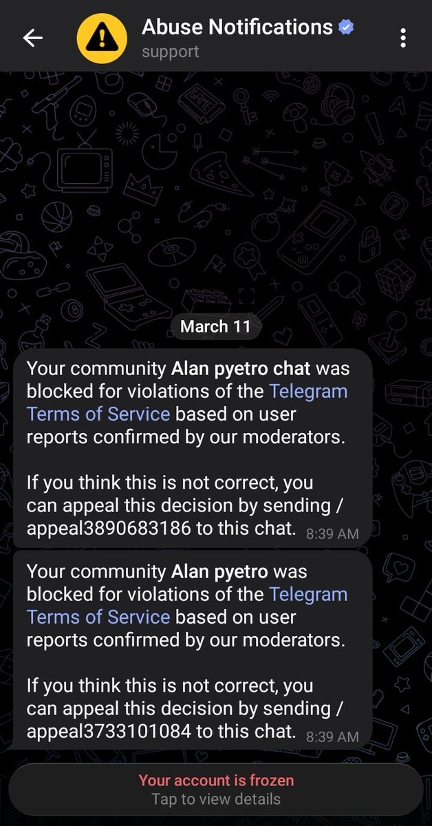 Alanpyetro9's tweet photo. Why they hate me so much 😭😭😭 my account getting bann everywhere pls help anyone what should I use how can I unfreeze my account! https://t.co/NrnobBfTtH