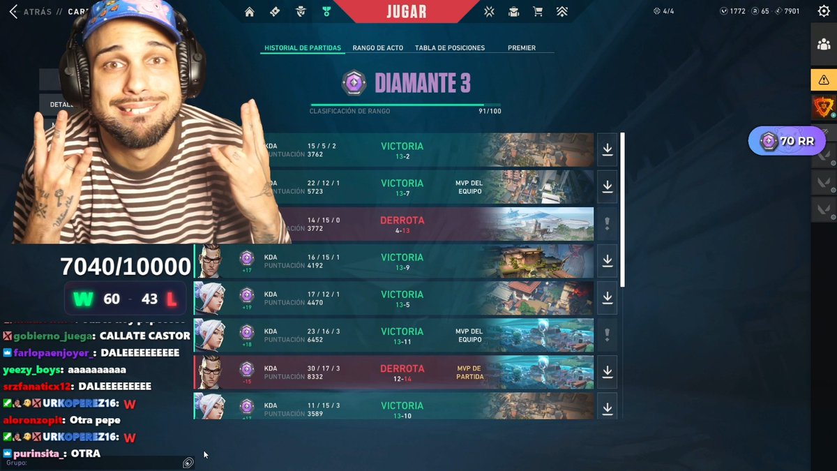 dia 11 duoq, el dia mas duro hasta hoy

de 94 RR a 14RR y ahora otra vez a 93RR.

fuck stream snipes, fuck trols, va a caer el todopoderoso.