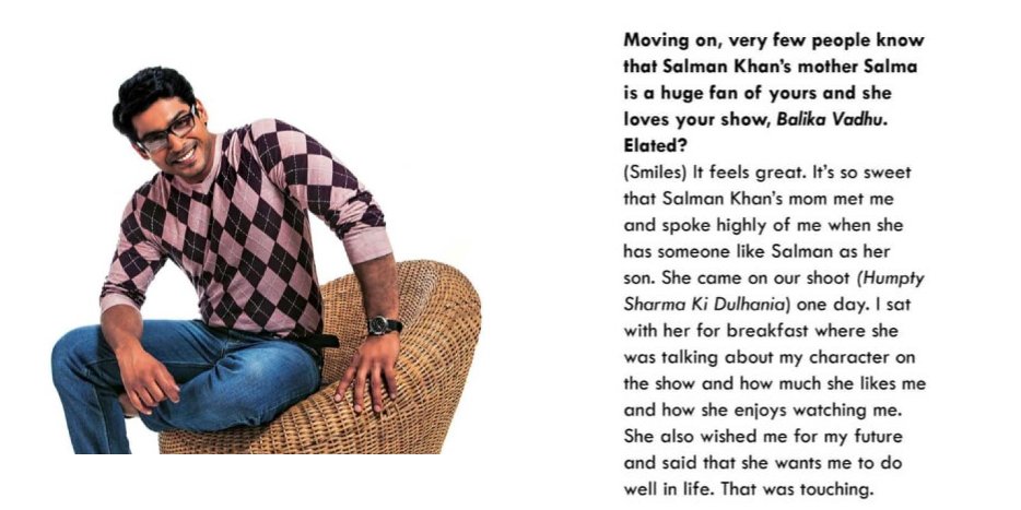 vijaya_sidheart's tweet photo. "It feels great. It's so sweet that Salman Khan's mom met me&amp;spoke highly of me
She came on our shoot #HSDK one day. I sat with her for breakfast where she was talking about my character on the show &amp;how much she likes me &amp; how she enjoys watching me."
#SidharthShukla
#SidHearts https://t.co/IZbTv4KJBV