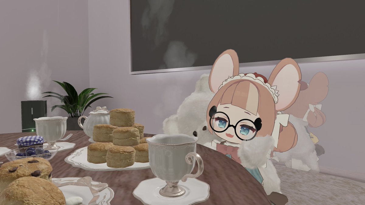 nyangelo01's tweet photo. 朝起きるのが遅すぎて、朝ごはんの概念ないけどブランチっていうなんかかっこいい英語のおかげで、おしゃれ感でるのありがたい☕︎
#VRChat https://t.co/R3jzJjn31V