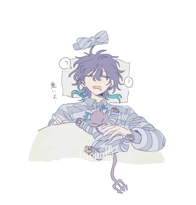 これはグリムとニコイチ顔あり監督生の絵