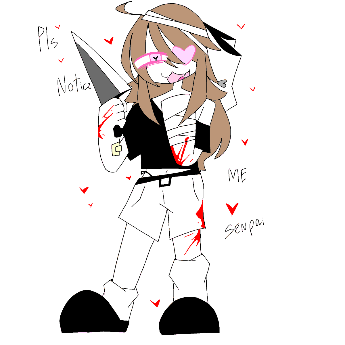 marutsuno778's tweet photo. Pls notice me senpai
"Character name: armless (in Japanese Aimu Resu)
#mogekocastle #mogege #fpe #fundamentionpepareducation #yandere #armless https://t.co/aOxUfEKYkC