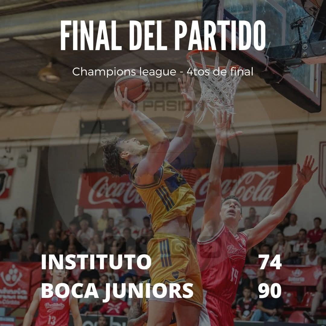 🏀 Básquet masculino - Primera 

Instituto 74 - Boca Juniors 90 | Buen juego para derrotar al conjunto cordobés y asegurar el primer punto de 4tos de final. Ahora la definición se muda a La Boca. #DaleBoca #BCLAmericas