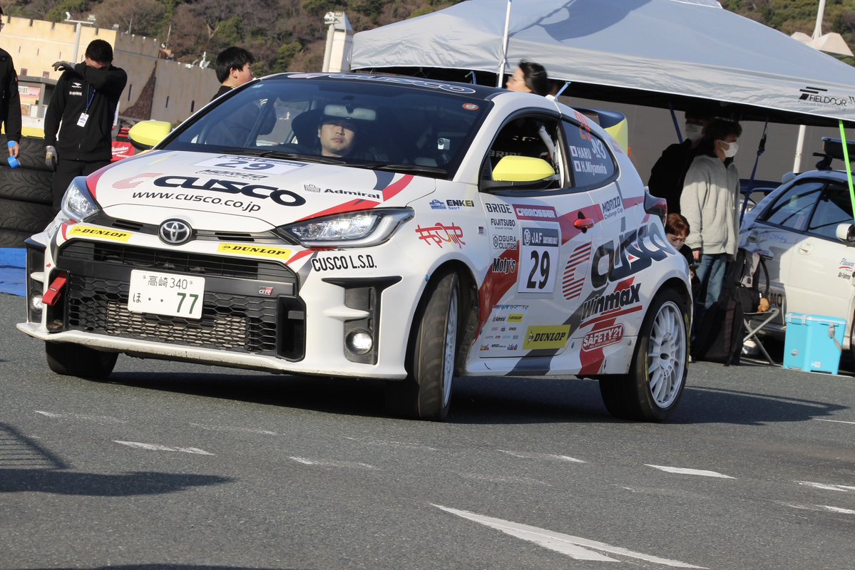 RYO34195243's tweet image. ラリー三河湾写真展開！
JN-3クラス No.29 CUSCO WM DL GR Yaris
#ラリー三河湾