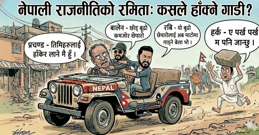 नेपाली राजनीतिको यो 'महा-जात्रा' मा अब कसको 'हर्कत' काम लाग्ला? 😂 😂😂 कमेन्ट गर्नुहोस् ।
#NepalPolitics #Comedy #Satire #Balen #RabiLamichhane #HarkaSampang #PoliticalChaos #NepalNews #Trending <a href="/prakritikirani/">💞प्रकृतिकी रानी💞</a> <a href="/MitraAgyat/">Agyat Mitra</a>