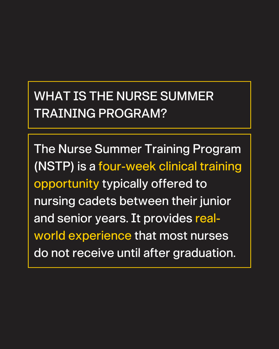 8BDEArmyROTC's tweet image. Nursing 🤝 Summer Training Opportunities

Learn more about the #ArmyROTC nursing pathway at the 🔗 in our bio or explore armyrotc.army.mil/nursing. 💉 

#BeAllYouCanBe | #Nursing | #ArmyNurse