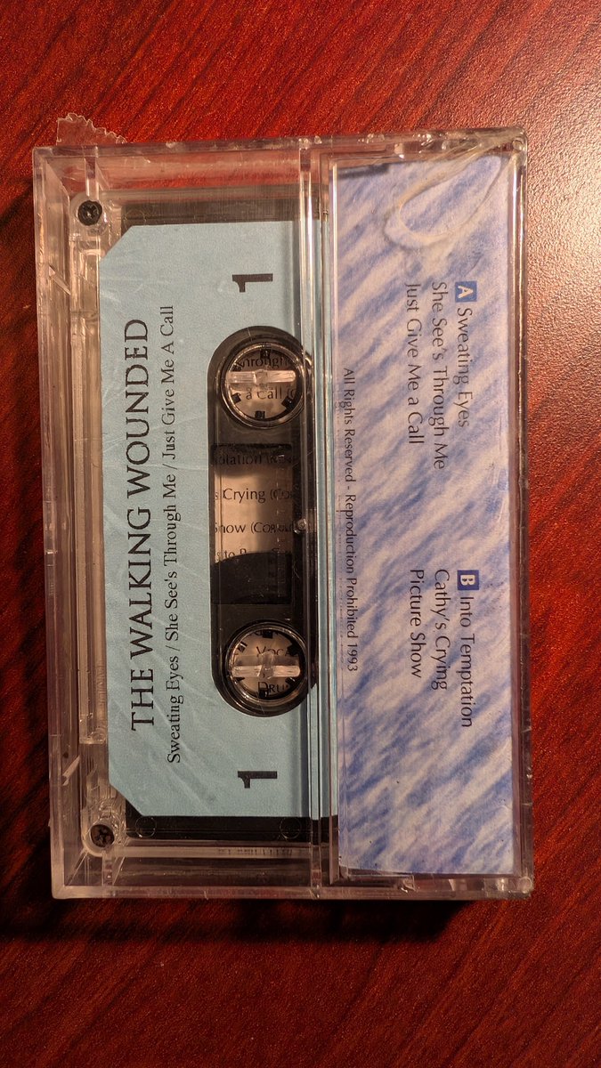 UpwoodAvenue's tweet image. Before Upwood Avenue, we were The Walking Wounded.
Found this old cassette complete with the Record Peddler (Toronto) price sticker.
A few songs on it eventually resurfaced years later. 🎸
#TorontoMusic #IndieRock #CassetteCulture