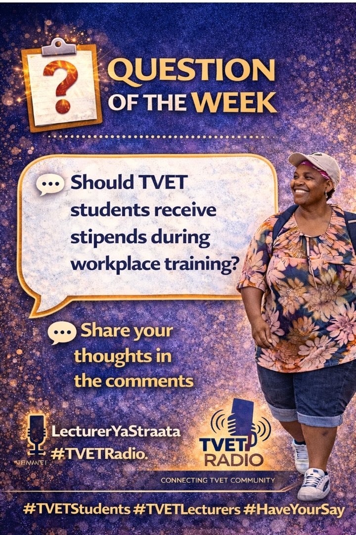 Should TVET students receive stipends during workplace training? Drop a comment, share your views. #lectureryastraata #TVET. #worldskills #inspire