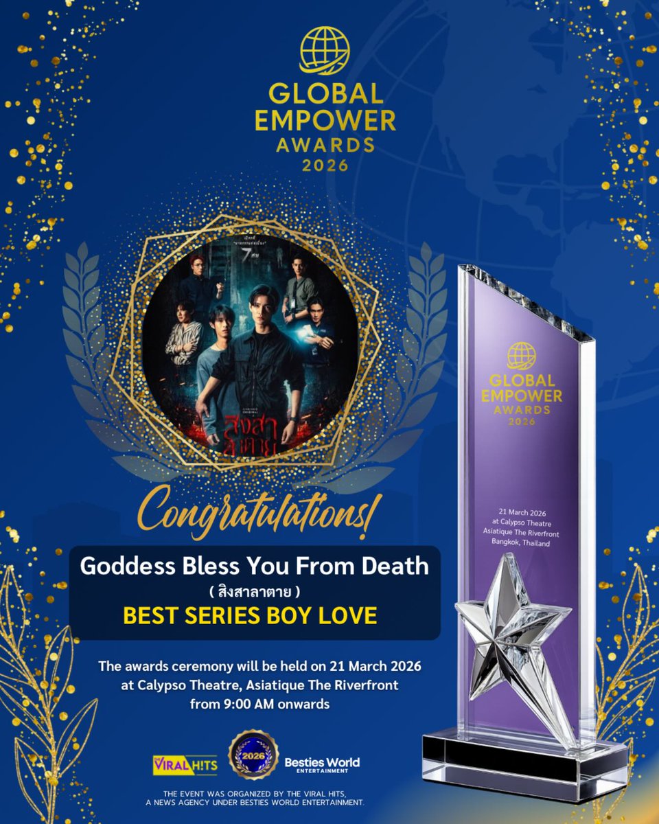 PoohPavel出席Global Empower Awards 2026颁奖典礼

📅2026.3.21
📍Calypso Asiatique The Riverfront Theater
⏰具体时间和是否有直播站站会持续关注～

🎉PoohPavel获得BEST VIRAL BL COUPLE AWARD
🎉《死亡使者》获得BEST SERIES BOY LOVE

<a href="/ppoohkt/">Pooh</a> <a href="/pavelphoom/">pavelphoom</a> 

#poohpavel #ppoohkt #pavelphoom