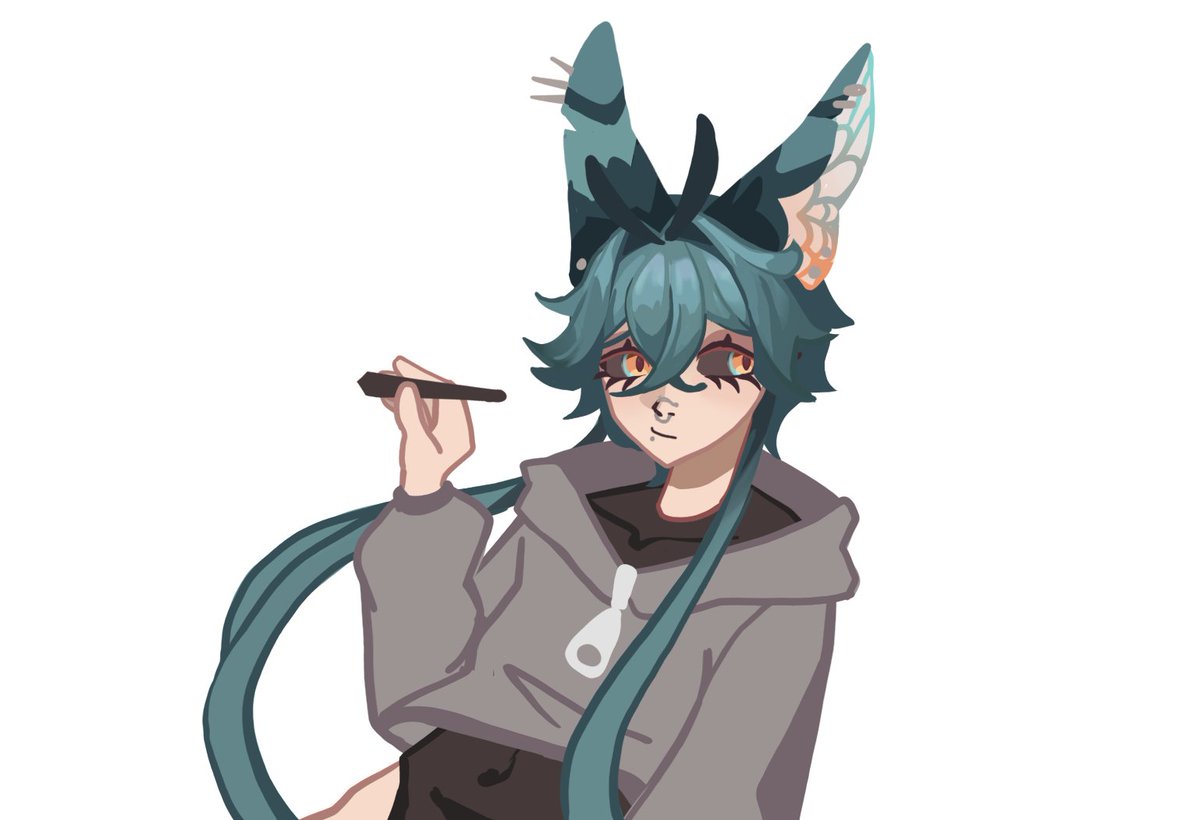 nunca desenho meus piercings direito pq fica estranho no estilo mais anime. Fiz um narizinho pra poder incluir eles aq :P