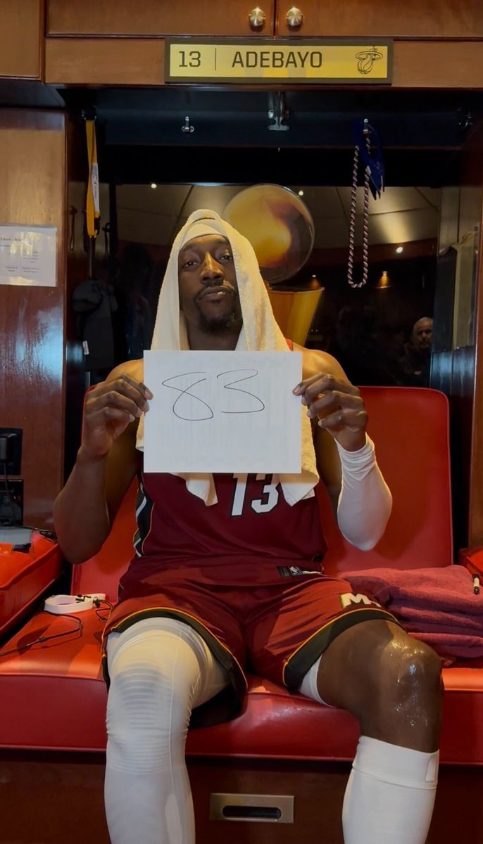 Una foto para la historia. Bam Adebayo anotó 83 puntos vs Washington y alcanzó la segunda mayor anotación en un partido 🔥🔥