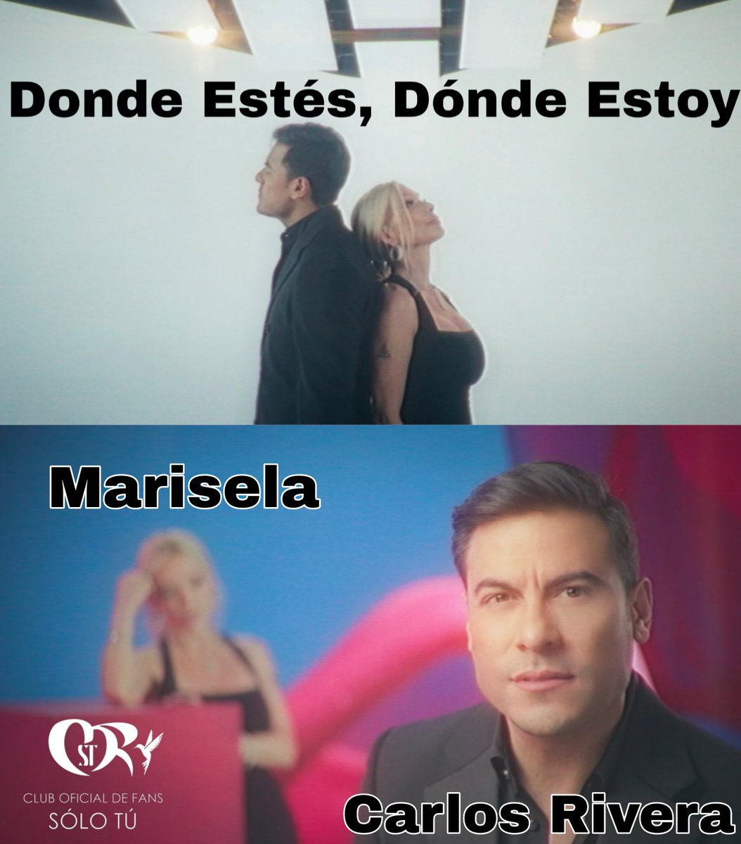 #Riveristas #DondeEstésDondeEstoy de <a href="/_CarlosRivera/">Carlos Rivera</a> con #Marisela ya esta disponible en Youtube

youtu.be/1p8CRVuj32o?si…

2 generaciones unidas en esta canción
Ya vieron el video?
<a href="/ClubSoloTu/">Carlos Rivera SóloTú</a> <a href="/ClubSoloTu_Gdl/">Club Sólo Tú Sede Jalisco</a> <a href="/sonymusicmexico/">Sony Music México</a> <a href="/WestWoodEntt/">Westwood Entertainment</a> <a href="/mikenoriega/">Mike Noriega</a> <a href="/riveristashq/">Official Riveristas</a> #CarlosRivera