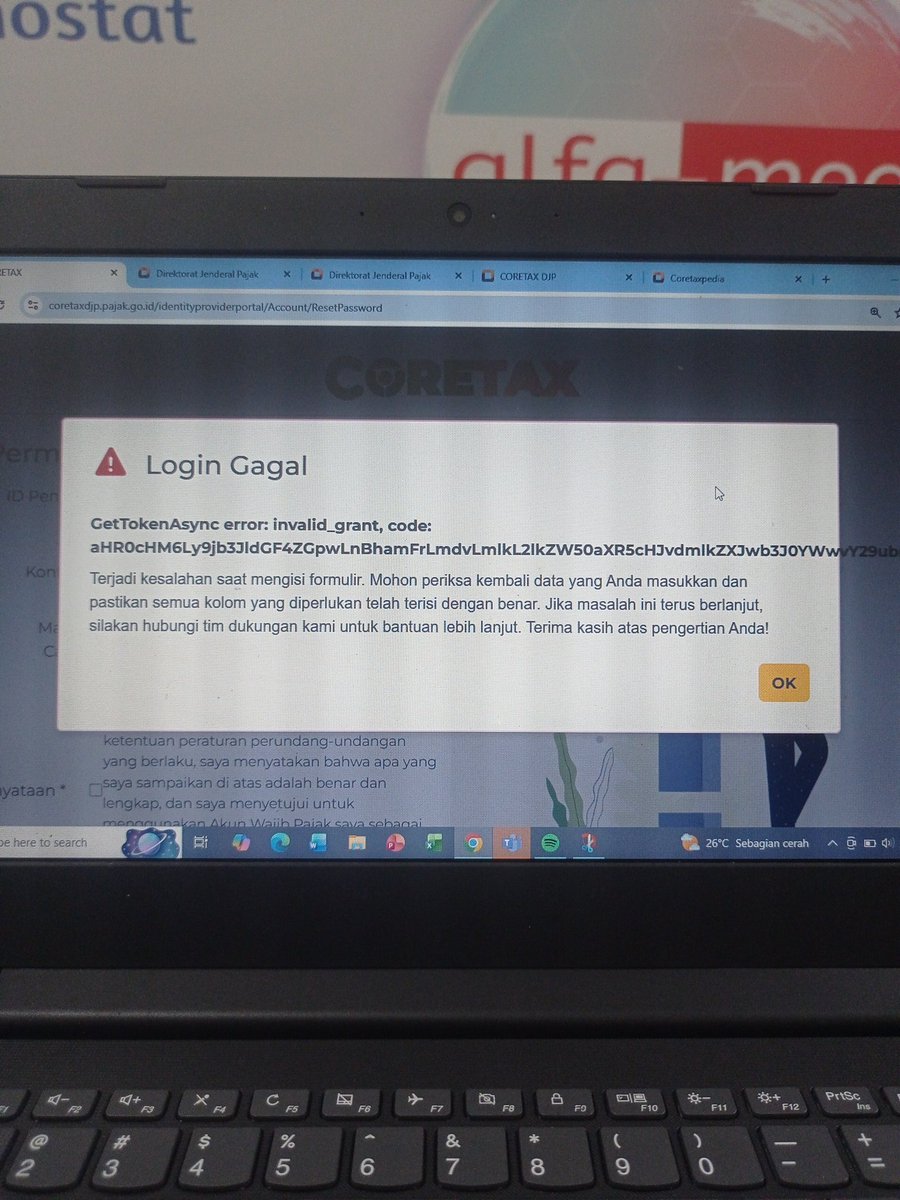 BagoesKP's tweet photo. @kring_pajak ketika mau reset password tetapi begitu terus, semua data sudah benar &amp; sesuai, tetapi dari beberapa hari lalu selalu bengitu, bagaimana solusinya? https://t.co/yLWY8bzNQB
