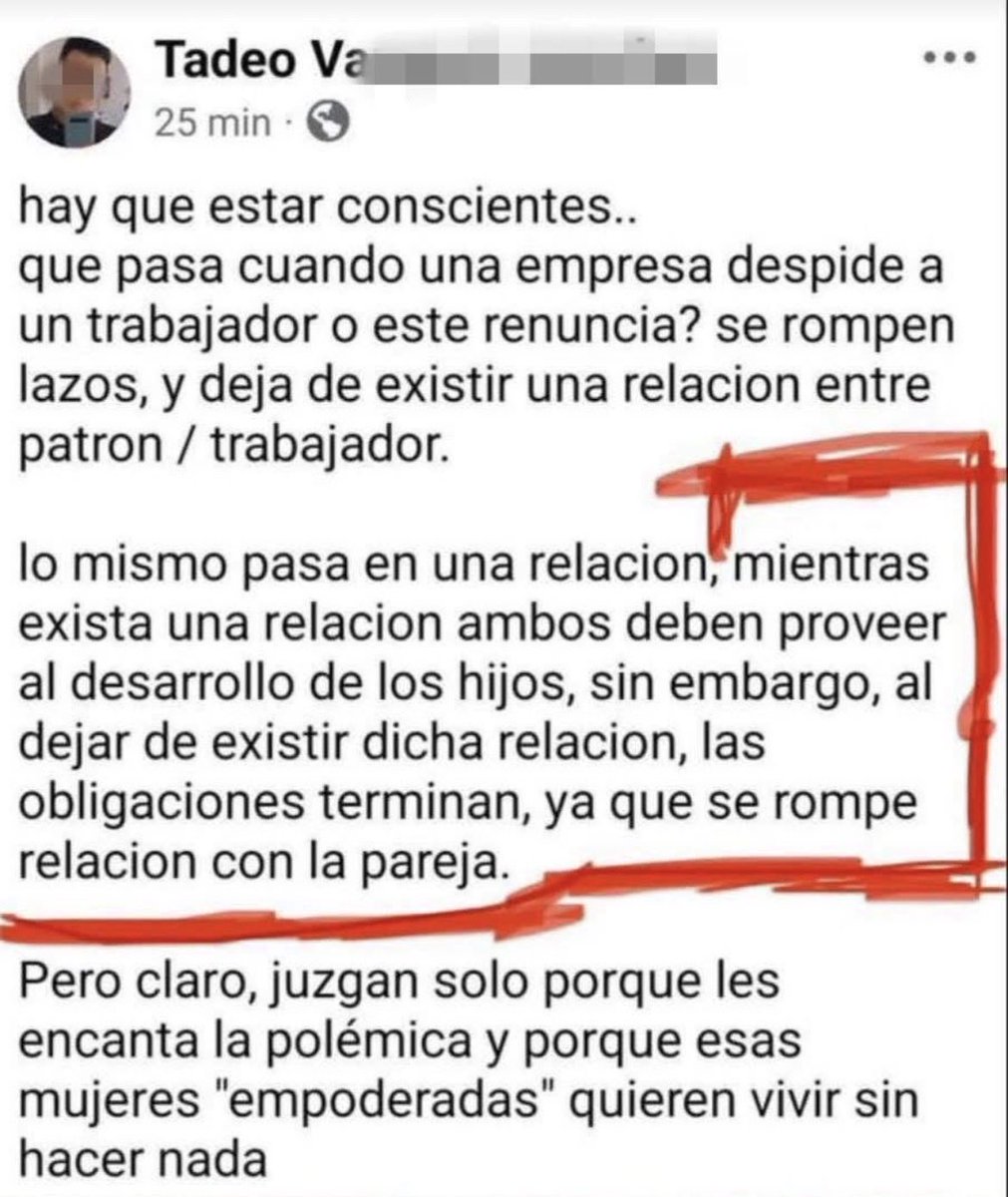 OlV la publicación del pendejo de Juan Judas Tadeo jajajaja.
Piensa que si ya no se coge a su mujer, ya no tiene obligaciones con el hijo jajajaja hdsuptm 😂😂