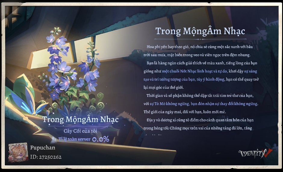 Vangance2412's tweet photo. Tâm tình thủ thỉ của loài cây mà tôi đã nuôi dưỡng trong sự kiện “Tạm biệt, Rừng Cây Cổ Thụ” là 【%s】#Tạm biệtRừngCâyCổThụ#Identity V https://t.co/YOhxwMHHIt