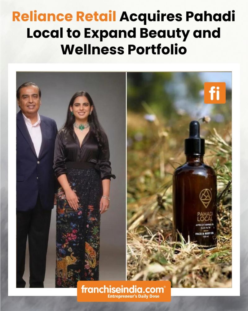 FranchiseIndia's tweet image. Reliance Retail has acquired beauty &amp;amp; wellness brand Pahadi Local, along with the business of Pahadi Goodness.

🔗 Read more: shorturl.at/l9cJs

#RelianceRetail #BeautyIndustry #Wellness #RetailExpansion #BusinessGrowth