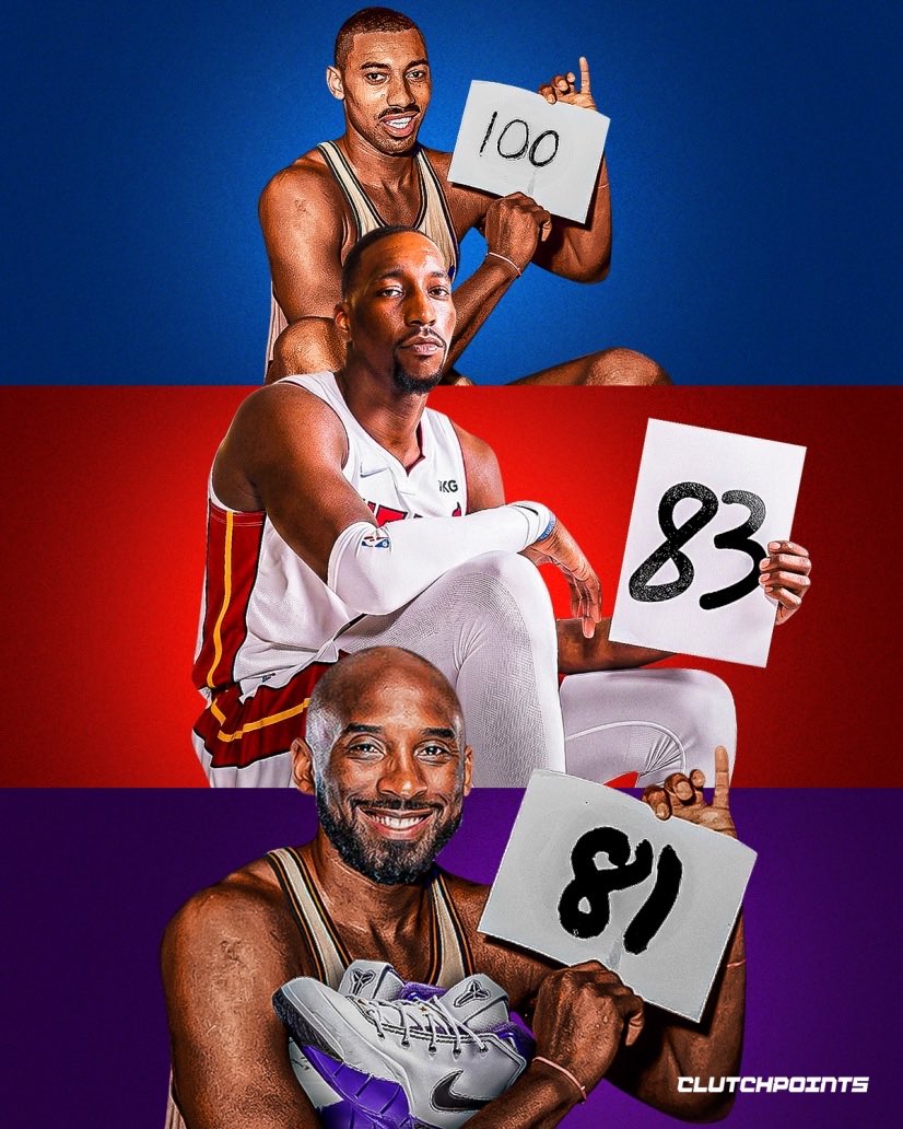 ClutchPoints's tweet photo. What. Just. Happened. 

Normally when a 7th seed blows out a 14th seed, you turn the TV off. But just now, the entire basketball world and 20,000 fans in South Beach are standing with their jaws dropped 😳

If we told you a Miami Heat player would break Kobe Bryant’s 81-point record, you would put everything you own on names like Dwyane Wade, Shaquille O’Neal, LeBron James or Jimmy Butler. 

You would’ve lost every damn penny. 

Because Bam Adebayo is now the SOLE OWNER of the 2nd highest scoring performance in NBA history.

With just 1 game, Bam’s resume went from being tagged “not a true scorer” to the having one of the greatest scoring performances of all time. 

🔹Random
😮‍💨Ridiculous
🔥Record-breaking

Enjoy the view from the top, Bam.