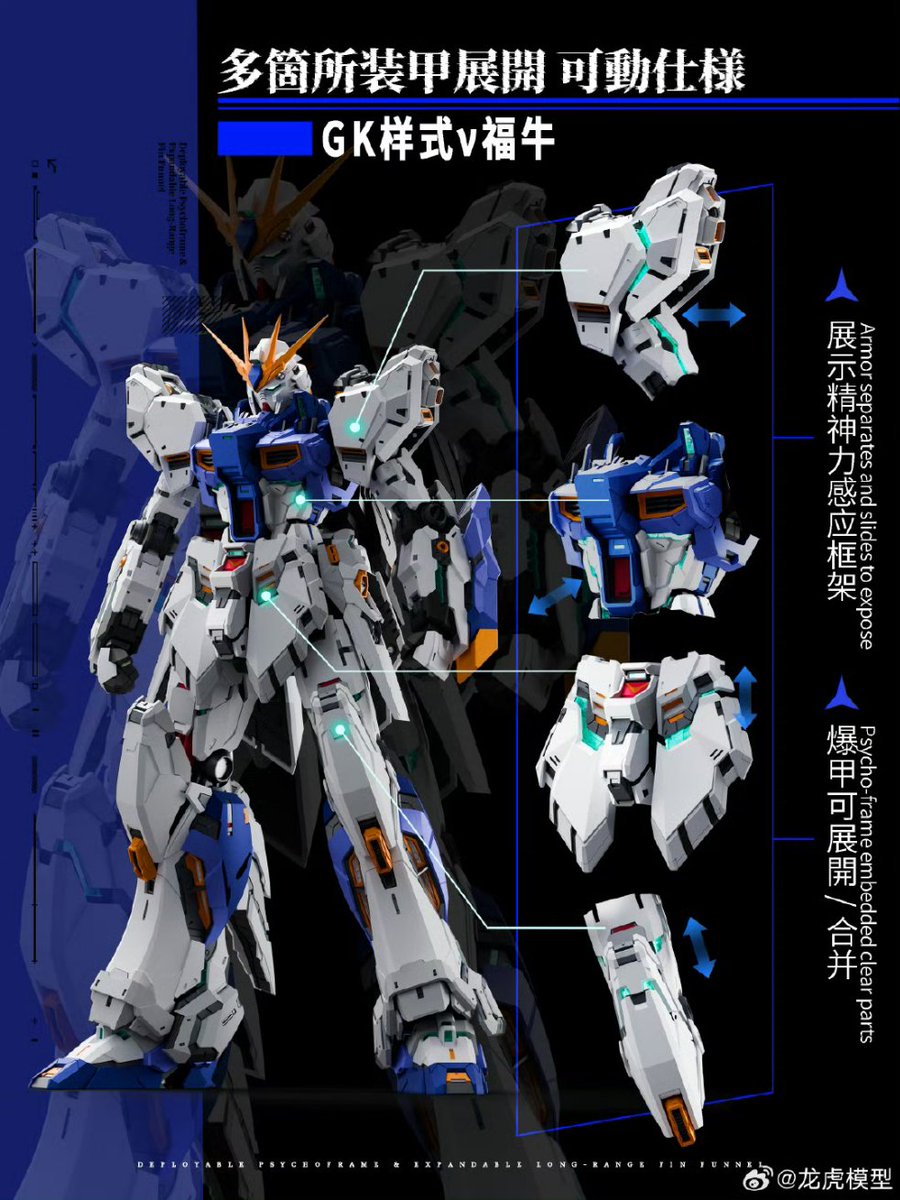 loong tiger model 1/100 plastic model kit RX-93ff nu gundam 238RMB