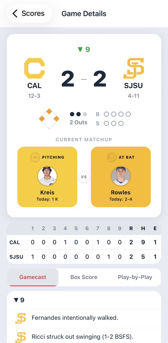 GetHomePlate's tweet photo. 2 outs, bases loaded, bottom of the 9th… what’s gonna happen?

#NCAABaseball https://t.co/B7kpLTLq1u