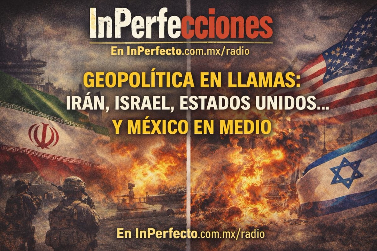 ⌚ A las 11 pm

🟡 InPerfecciones, con <a href="/MiAngel_Millan/">Miguel Angel Millán</a>

➡️ Hoy hablemos en la editorial del conflicto geopolítico, las cápsulas de <a href="/ch_die/">Diego Chavarri</a>, <a href="/ManuelPenalozaM/">Manuel Peñaloza M</a>, <a href="/CarlosRosas_C/">Carlos Rosas C.</a>, <a href="/IrisOropez/">Iris Oropeza</a> y Silvia Espinoza.

🌐 En inperfecto.com.mx/radio