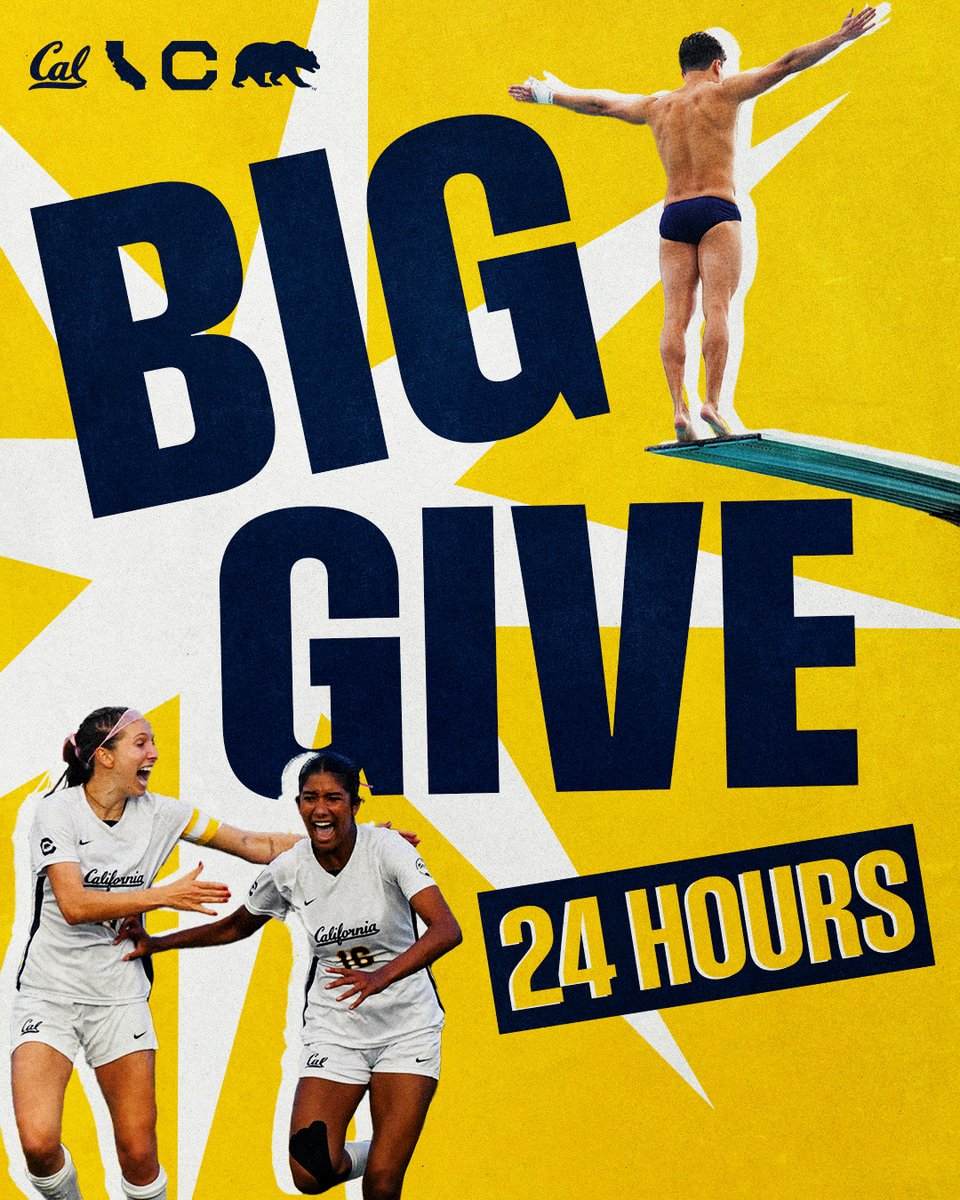 CalAthFund's tweet photo. Less than 24 hours until Big Give! #CalBigGive @CalAthletics https://t.co/iYmssXPReq