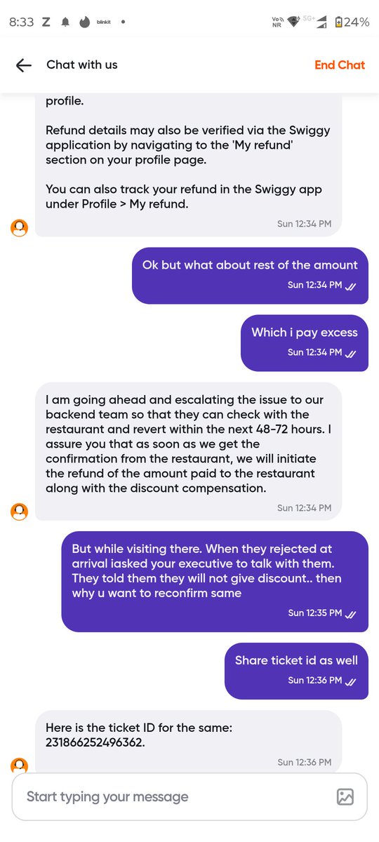 MoneyMind92's tweet photo. @SwiggyCares Get this refunded asap https://t.co/EufXZIp9OY
