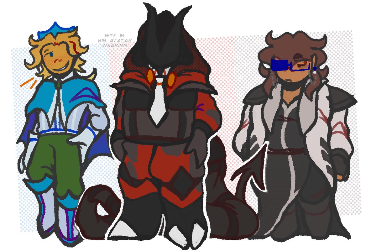 buggal0g's tweet photo. Concepting May Madness trio 
Caleb’s still bald he just wears stylized wigs because he likes having full control over his appearance and Ellernates plural (will post the alters eventually lol) 

— Mod Doc 
#Robloxau #Roblox #robloxhackers https://t.co/3DuZviGrD7