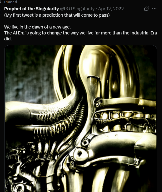 Prophet of the Singularity tweet media