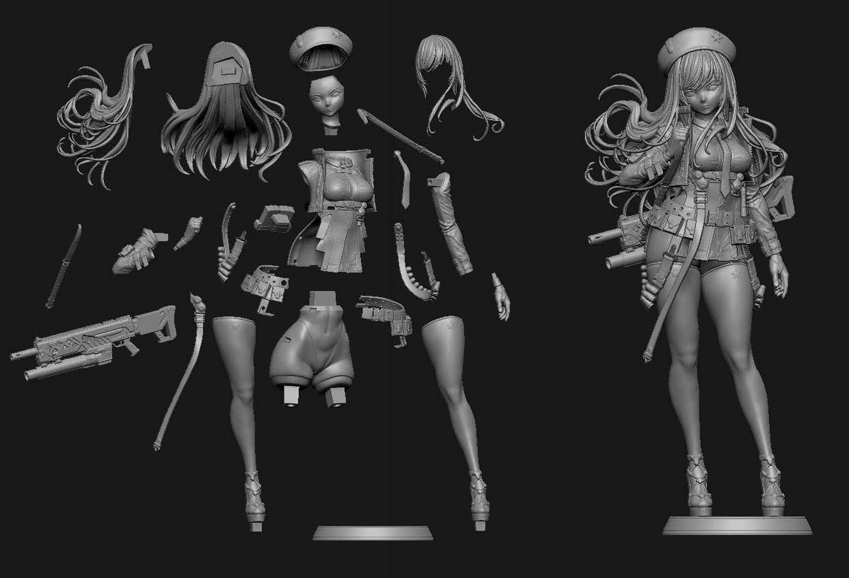 SeberdrA's tweet photo. Parts Breakdown 
Commission work welcome!
#3dprint #figure #zbrush https://t.co/HxFcuHYV5I