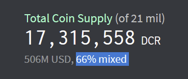 exitusdcr's tweet photo. New privacy participation ATH.

From 64% to 66% in just one month.

This means people are actively self-custodying their $DCR and mixing it rather than letting CEX's play with the funds. https://t.co/Q3JmBYTmGL