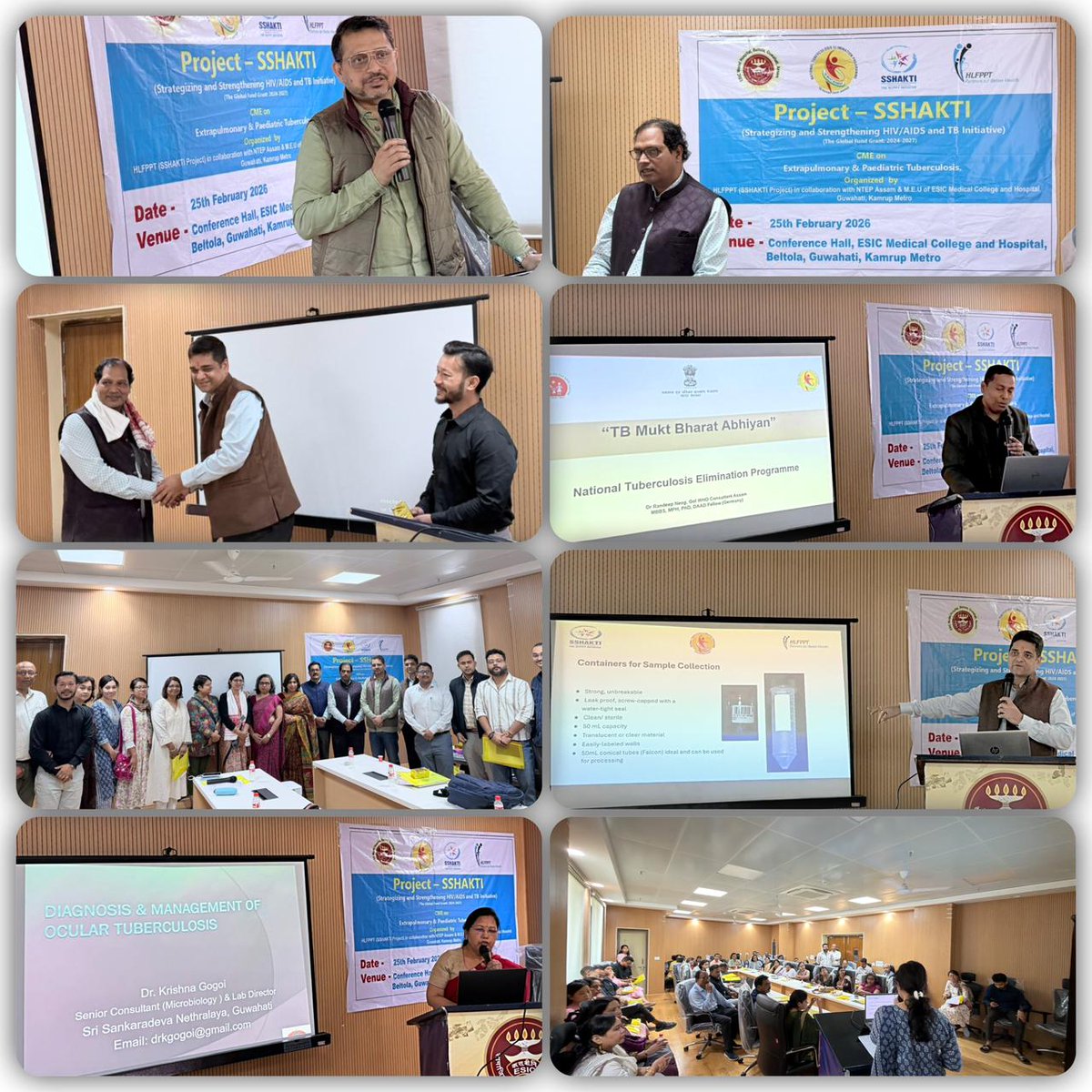 AssamSto's tweet photo. Under Project SSHAKTI, HLFPPT in association with NTEP Assam and ESIC MCH, Guwahati organized a focused capacity-building training aimed at strengthening the diagnosis and management of Extra Pulmonary TB and Pediatric TB
#TBHaregaDeshJeetega #TBMuktBharat https://t.co/c3w4UilACB