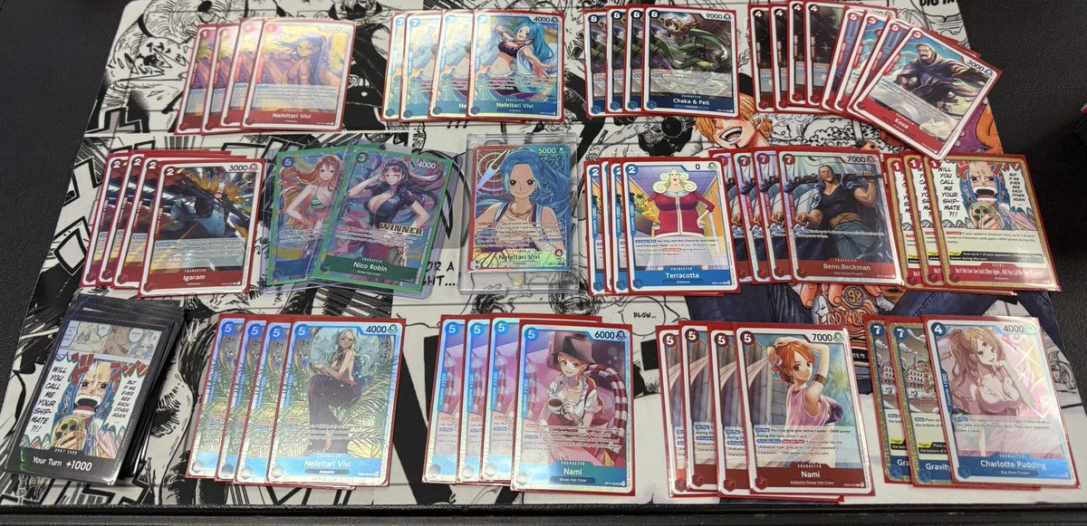 _notgosling_'s tweet photo. 7-0 as Vivi for Heroines Battle! Store decided to do a top 4 single elim bracket after I went 5 rounds as the only undefeated
R1 UY Nami 🟢 , ❌🎲
R2 Y Bonney 🟢 , ❌🎲
R3 G Bonney 🟢 , ❌🎲
R4 Y Bonney 🟢 , 🟢🎲
R5 Lim 🟢 , ❌🎲
R6 UY Boa 🟢 , 🟢🎲
R7 Y Bonney 🟢 , 🟢🎲 https://t.co/eDKcs5WnX8