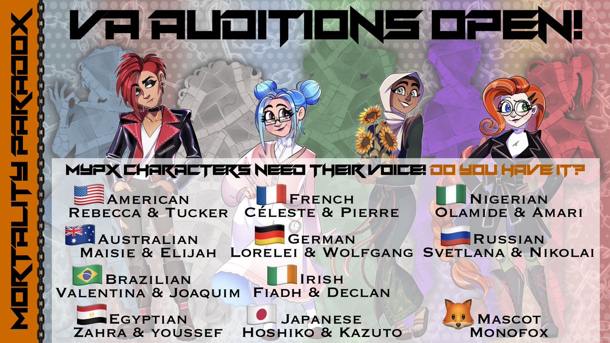 Attn VAs…. Do you have my characters’ voices?? They’re looking for them. Audition now!!

4/20 sprites revealed. 5 more completed. 11 more in progress! Prologue is complete. Chapter one is in progress. 

Join our Discord Server to stay in the loop! discord.gg/6tUCz2YvTj