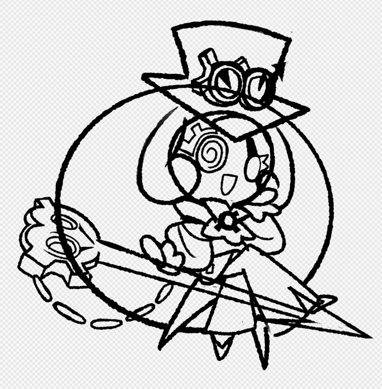 gatecardset's tweet photo. heres the sketch for this drawing as well. timekeeper is one of my long-time favorite cookies, so i'm excited to see them get added to kingdom :-) https://t.co/W5M9FUJQfB