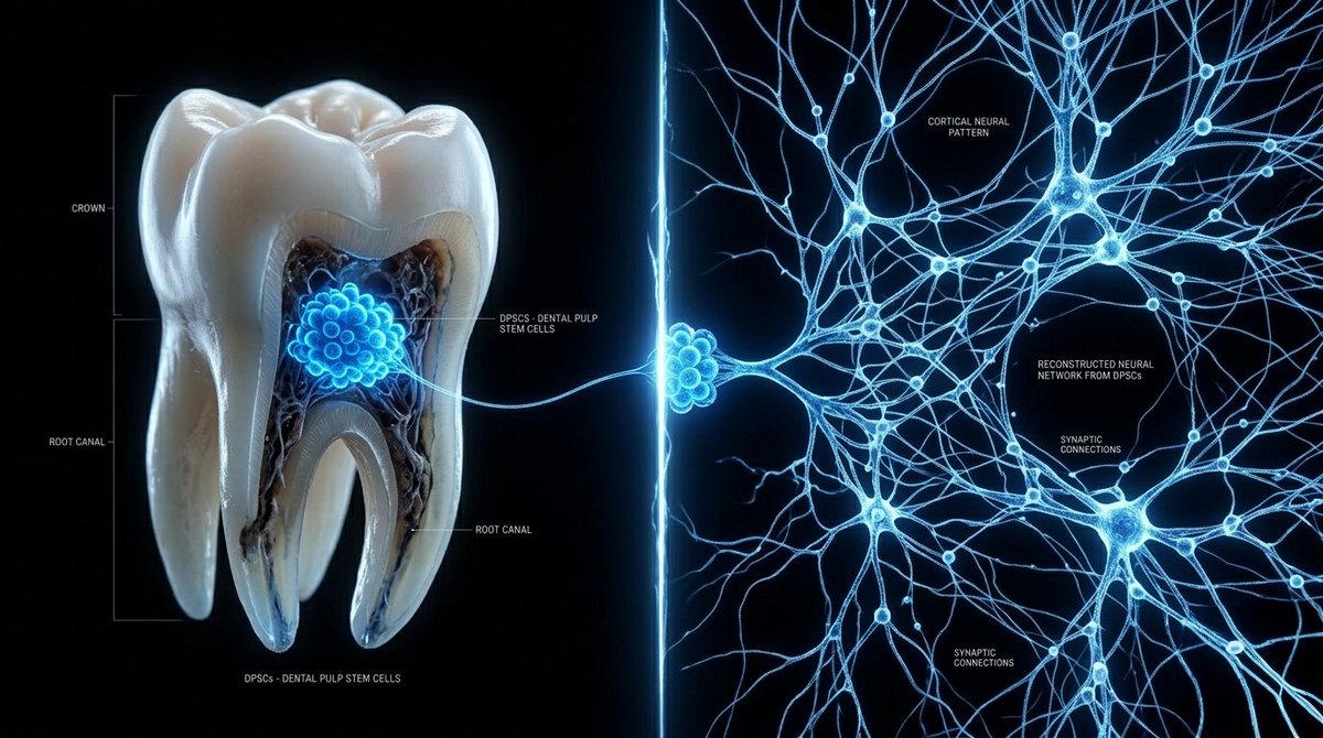 ChronosIntelX's tweet photo. 🦷 Millions of people had these stem cells surgically removed and thrown away  because nobody told them they were a biological backup drive.
Dental pulp stem cells (DPSCs) can differentiate into neurons, cardiac cells, and bone tissue. Researchers have used them to regrow corneas, repair spinal injuries, and model Parkinson's disease in labs.
The irony: wisdom teeth are extracted at peak stem cell viability ages 17 to 25.
Biobanking them now costs ~$2,000. Regrowing a neuron from scratch costs considerably more in suffering.
📌 Source: Journal of Dental Research, DPSC therapeutic applications review, 2025