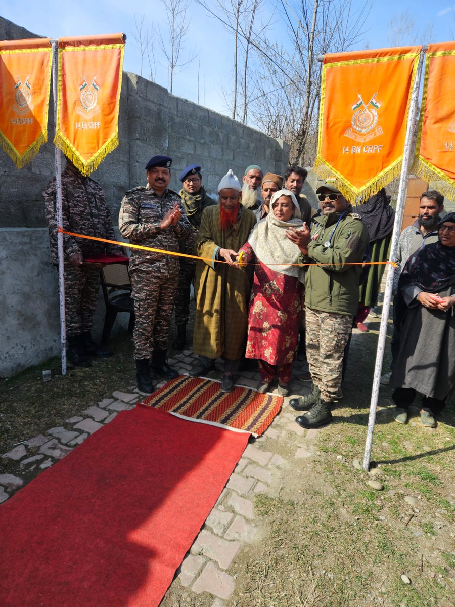 Crpf14bn's tweet photo. On the 87th CRPF Day, 14 Bn CRPF Shopian organized a medical camp at Village Ringward, Keller (Keegam Zone) on 9 March, providing healthcare services and strengthening community ties. 🇮🇳
#CRPFDay #ServingNation #CivicAction https://t.co/ICqIRSFOfr