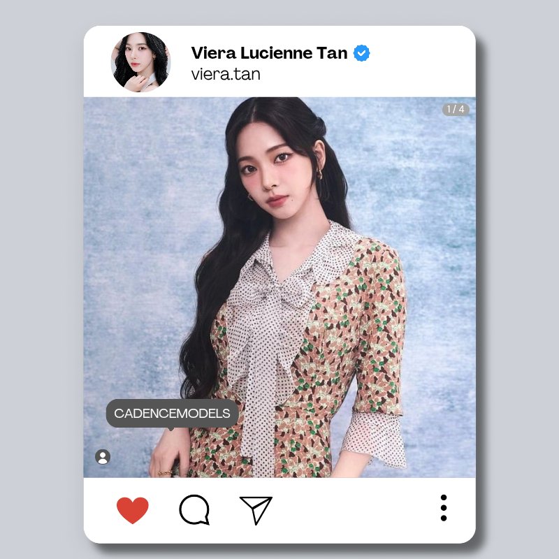 ㅤ

𝐈͟𝐍͟𝐒͟𝐓͟𝐀͟𝐆͟𝐑͟𝐀͟𝐌
▕  New photo from 𝐯𝐢𝐞𝐫𝐚.𝐭𝐚𝐧 is up

So yes! The news is true. I’ve officially joined Cadence Models~ Still in front of the camera like always, just from a slightly different angle this time. (...)

ㅤ