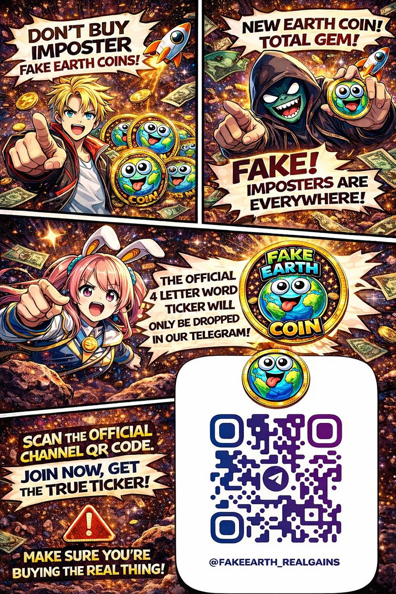 JaesonWithaD's tweet photo. FAKE EARTH COIN LAUNCHES IN JUST A FEW HOURS. 3:11 AM Pacific. Set your alarms! ⏰ You won’t want to miss this bag season! #IranWar #CryptoSignals #cryptocurrencynews #memecoin #hugegains https://t.co/hVFs5XEHLQ