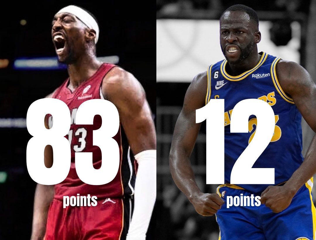 BallsackSports's tweet photo. DRAYMOND GREEN AND BAM ADEBAYO COMBINE FOR 95 POINTS ON HISTORIC NIGHT. 

UNBELIEVABLE. https://t.co/Il28lnAFLv