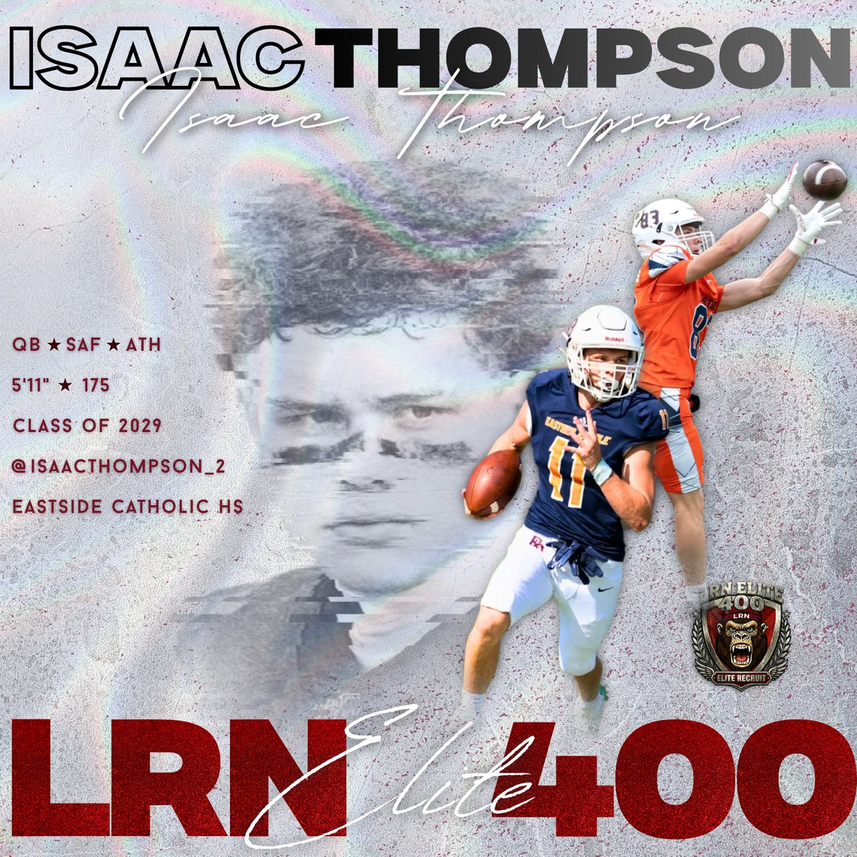 💥 Isaac Thompson | <a href="/isaacthompson_2/">Isaac Thompson</a> 💥
🏈QB▫️SAF▫️ATH 
🎓Class of 2029
📏5'11" | 175
📍Eastside Catholic HS, WA

 A multi‑sport athlete who’s a nightmare for opponents on both sides of the ball. Dynamic dual‑threat QB who can torch you through the air or gash you on the ground —