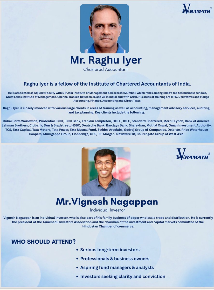varunm2112's tweet photo. Full day Equity Investing workshop based on Fundamentals happening at Coimbatore, organized by @VRAMATH 

Pls do check it out and share with interested participants https://t.co/23fQETVX5i