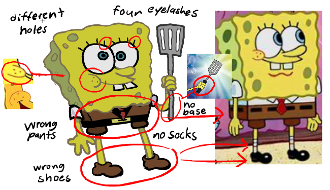 7saltybro's tweet image. was bored so i doodled #bob completely from memory with no reference

havent drawn spongebob and patrick since 6 years ago
(ive never drawn squidward in my life)