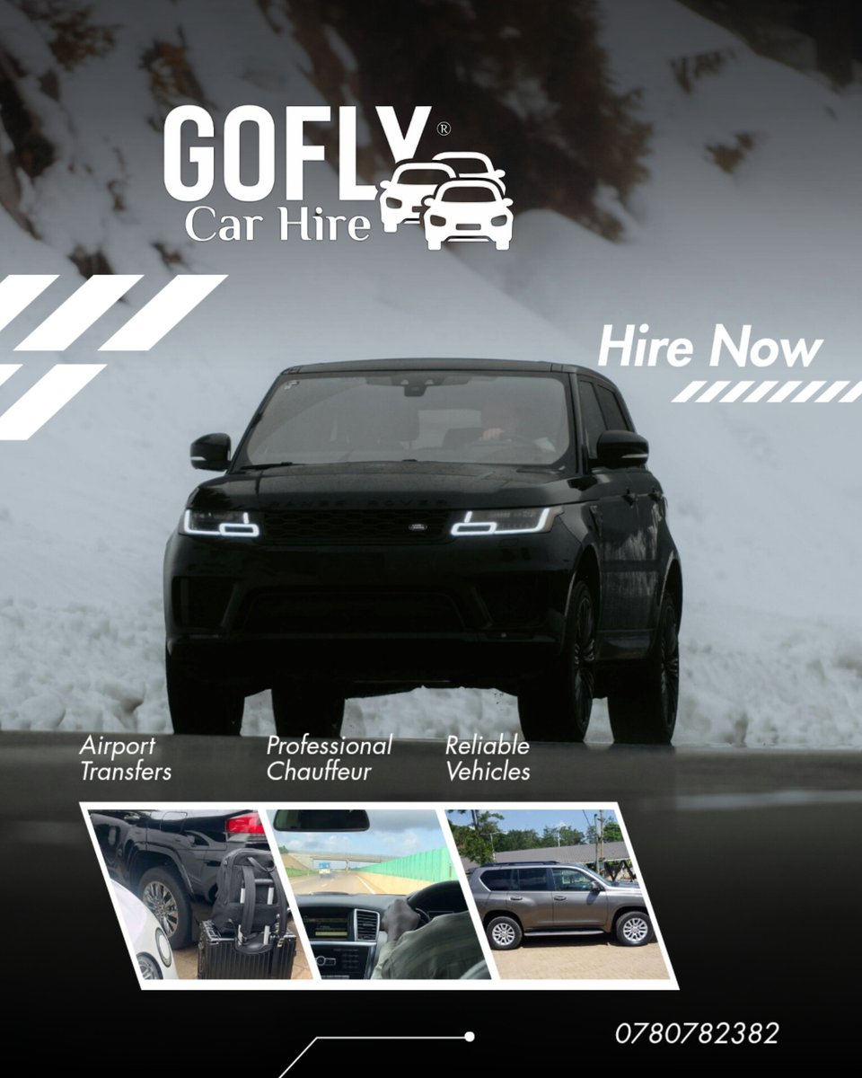Goflytravel256's tweet photo. Your one-stop plug for Car Rentals &amp; Hire, airport transfers and chauffeur services. Trust @Goflytravel256 to deliver the best service to you.
Reach out to us on
0780782382
Drive in confidence. 

#wednesdaycosplay https://t.co/Fv5Z5D2UYB