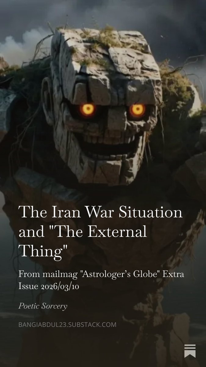 bvabdul23's tweet photo. The Iran War Situation and “The External Thing” - Poetic Sorcery
https://t.co/pO4TNjfEHU https://t.co/sUV2NOWVDk