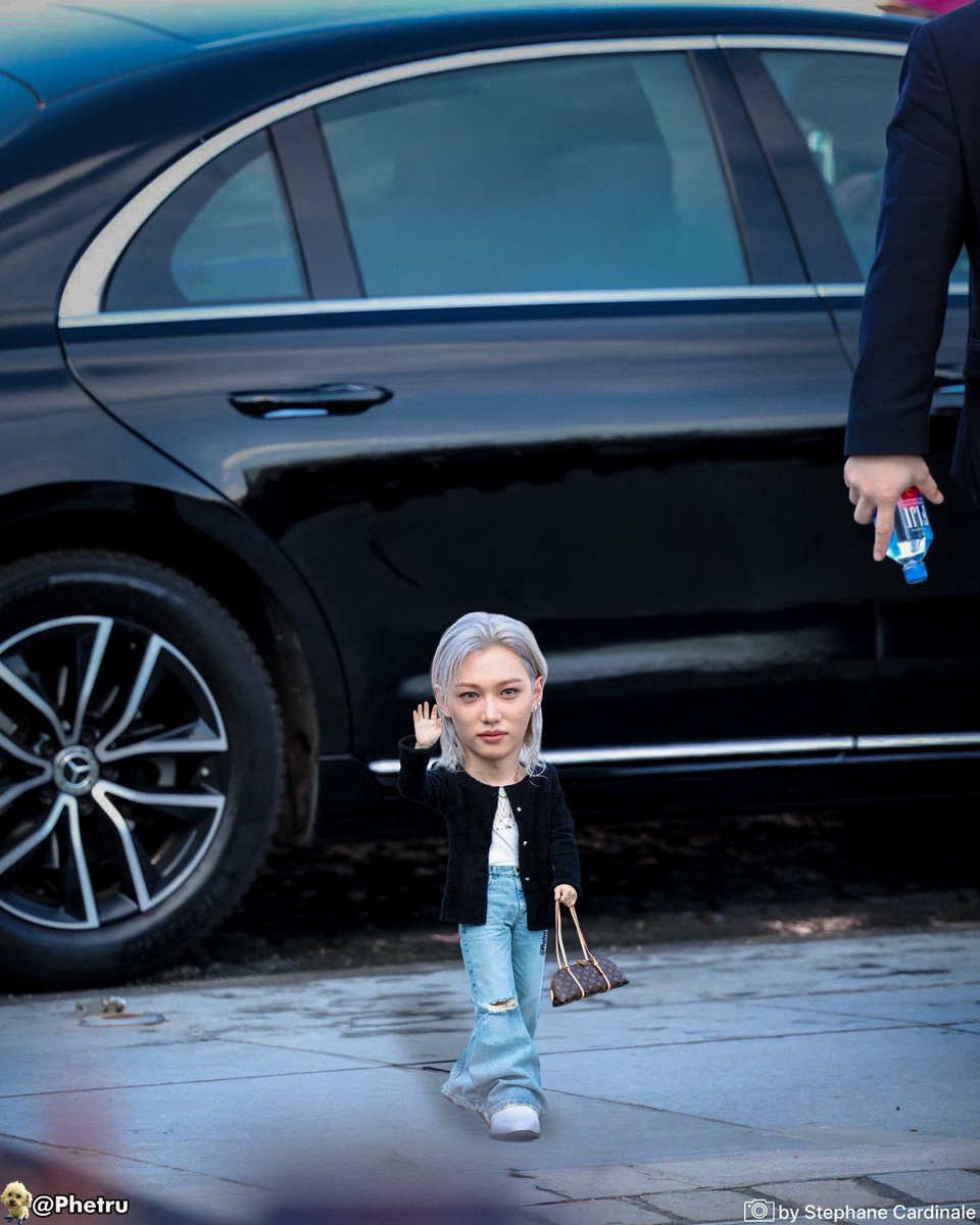 Felix of Stray Kids at the Louis Vuitton Fashion Show. 🖼️