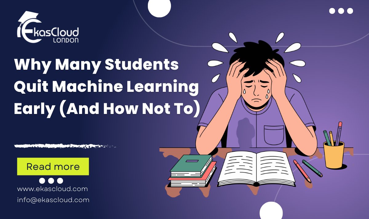 ekascloud's tweet photo. Why Many Students Quit Machine Learning Early (And How Not To)
#MachineLearning #AI #DataScience #LearnMachineLearning #TechEducation #Ekascloud #AIStudents #CodingJourney #FutureOfTech #UpskillYourself #TechCareers #ArtificialIntelligence #LearnAI #StudentSuccess #MLJourney 🚀 https://t.co/Xel6Ven5i7