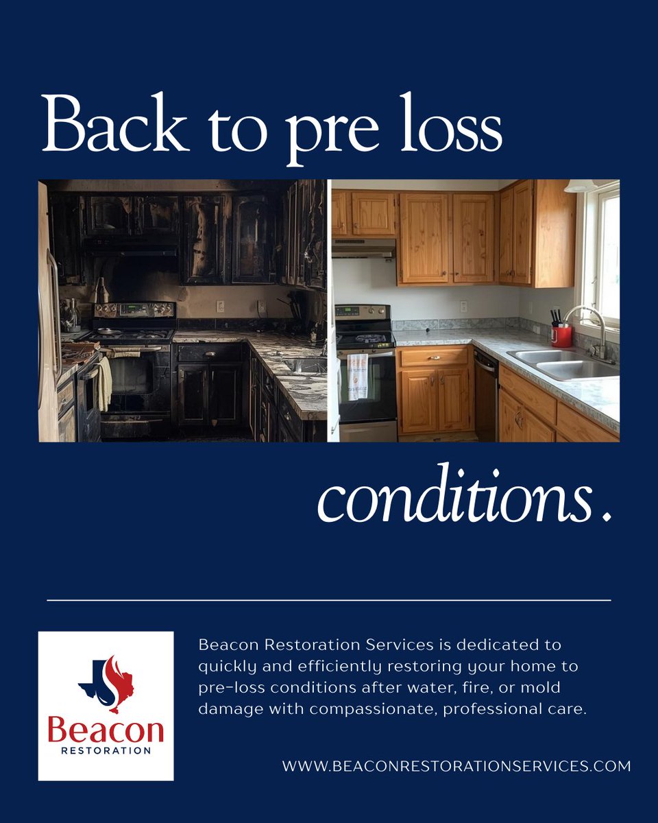Disaster hit? Beacon Restoration restores your property to pre-loss conditions after water, fire, or mold damage. Professional &amp; compassionate recovery for your home/business.

📞 936-286-1692 
🌐beaconrestorationservices.com
#BeaconRestoration #WaterDamage