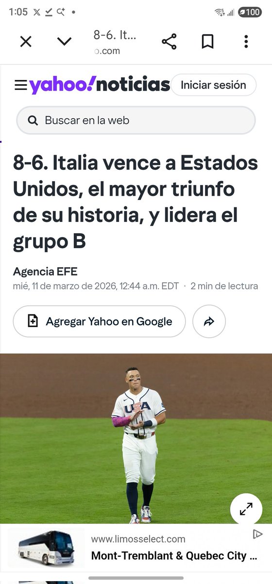Italia derrotando a USA en el #WBC 8 a 6 es algo que no tenia en mi cartón del Bingo.

Mas aun: Blanqueo 8 a 0 hasta el 6to inning.

🤯

Mención especial a su manager el Venezolano <a href="/fran_cervelli/">Francisco Cervelli</a> que siempre ha denunciado al régimen Chavista.

1/4