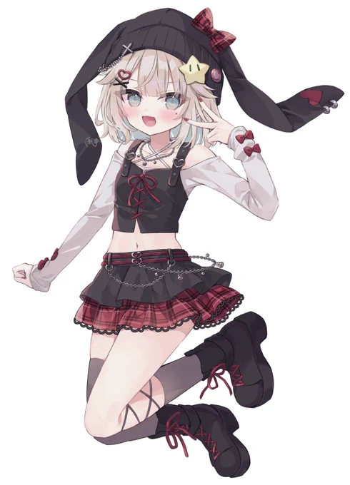赤黒コーデ